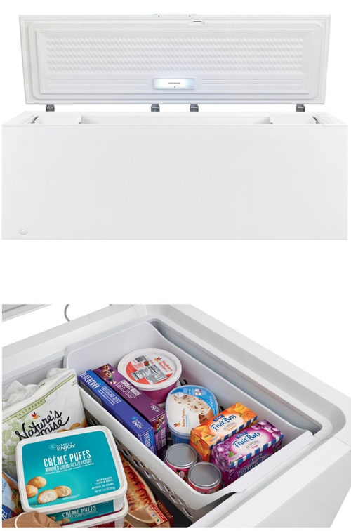 Frigidaire  White Freezer 19.8 Cu. Ft. Chest Freezer Manual, Interior Light (Freezer), White